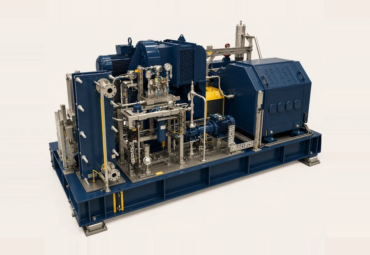 SC DrillTech cuttings re-injection (CRI) skid — slurrification and high-pressure injection package that grinds cuttings into a slurry and pumps it down a dedicated disposal well, leaving no surface footprint